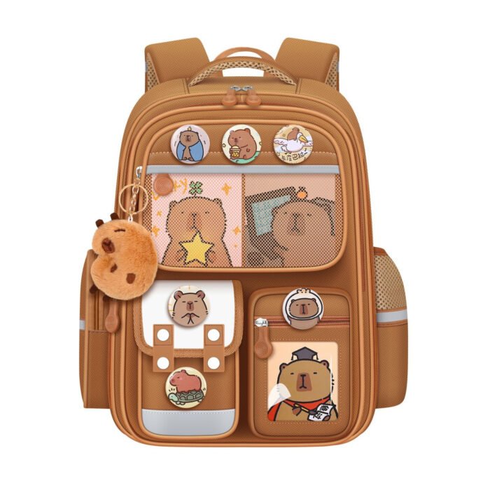 New Kapibala Schoolbag Primary School Students Grade 1, 3 and 6 Large Capacity Spine Protection Boy and Girl Backpack Backpack - Image 4