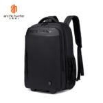 business trolley backpack men's and women's travel backpack waterproof belt wheel trolley bag - Image 5