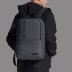 Arctic Hunter Business Men's Backpack Water-Repellent Large Capacity Expandable Travel Backpack Simple Computer Bag - Image 4