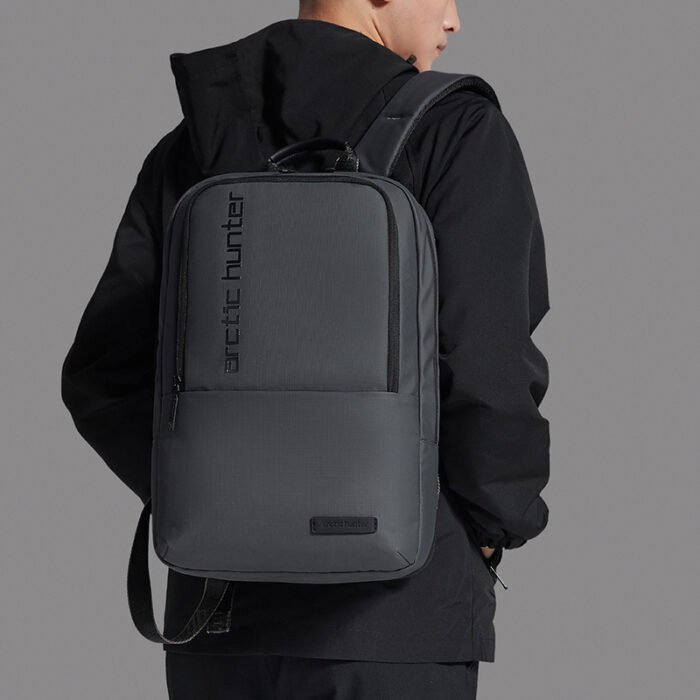 Arctic Hunter Business Men's Backpack Water-Repellent Large Capacity Expandable Travel Backpack Simple Computer Bag - Image 4