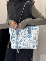 Casual Large Capacity Tote Bag Women's 2025 New Fashion Printed Cross-Border Large Bag Handbag Women's Shoulder Bag - Image 4