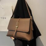 Retro Fashion Casual Large Bag Women's 2025 New Trendy Temperament Shoulder Underarm Bag Autumn and Winter Popular Crossbody Bag