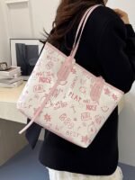 Casual Large Capacity Tote Bag Women's 2025 New Fashion Printed Cross-Border Large Bag Handbag Women's Shoulder Bag - Image 2