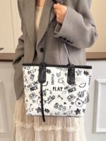 Casual Large Capacity Tote Bag Women's 2025 New Fashion Printed Cross-Border Large Bag Handbag Women's Shoulder Bag