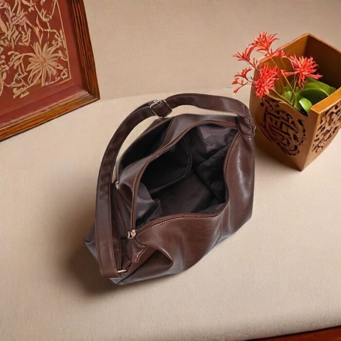 Cross-Border Handbag Retro Pu Trendy Soft Leather Shoulder Bag Large Capacity Tote Bag Lazy Ladies Shoulder Bag Factory Direct Sale - Image 4