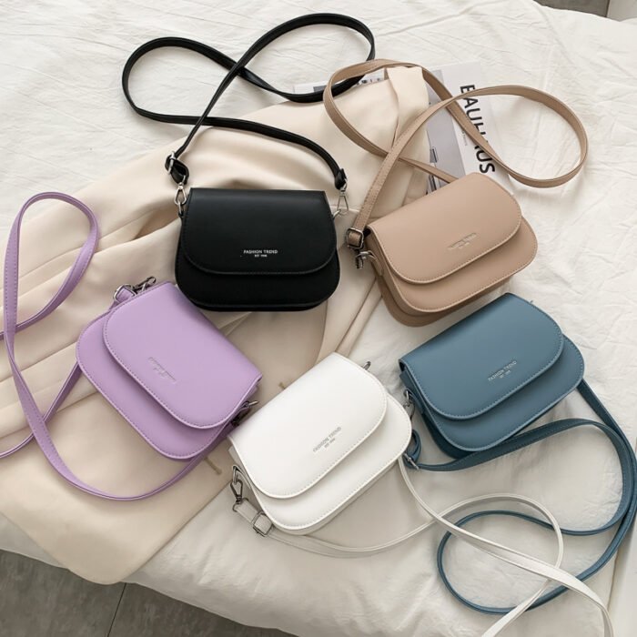 Candy Color Autumn and Winter New All-match Shoulder Bag Fashionable Small Fresh High-value Saddle Bag Commuter Crossbody Women's Bag - Image 1