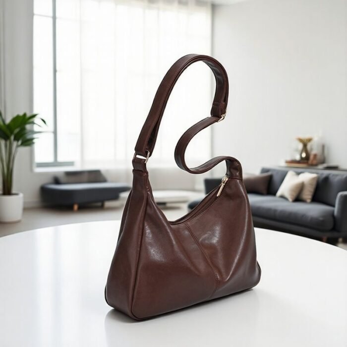 Cross-Border Handbag Retro Pu Trendy Soft Leather Shoulder Bag Large Capacity Tote Bag Lazy Ladies Shoulder Bag Factory Direct Sale - Image 3