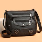 Middle-Aged and Elderly Women's Bags, Cross-Body Bags, Soft Leather Versatile Multi-Pocket Shoulder Bags, Women's Mother Bags, Travel Backpacks - Image 3
