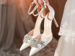 French High Heels Women's 2025 Silver White Rhinestone Stiletto Elegant Ladies Wedding Shoes Bridal Shoes Not Tired Feet