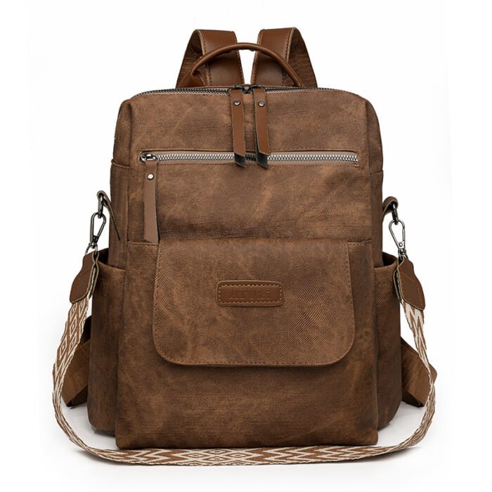 2025 New Women's Backpack Japanese Bag Single Shoulder Bag Cross-Border Fashion Women's Casual Travel Retro Pu Cross-Border - Image 5