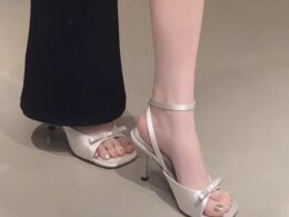 French Style Gentle High Heels Women's 2025 New Retro Square Toe Stiletto Heel Fairy Style Skirt Elegant Roman Sandals