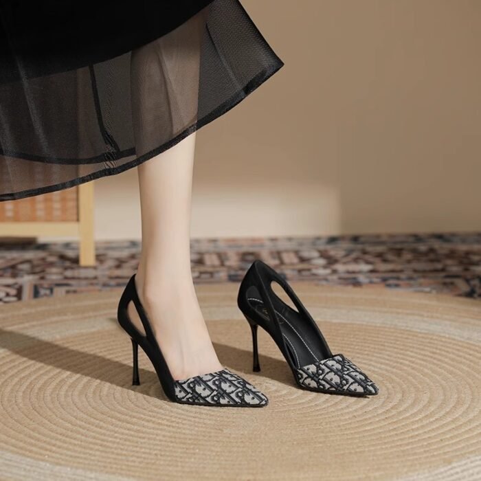 High Heels Women's 2024 New High-end Fashion All-match Shallow Mouth Pointed Stiletto Heel High-heeled Shoes Elegant Fashion Shoes - Image 1