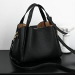 Soft Leather Women's Bag Handbag Women's 2025 Vegetable Basket High-End Shoulder Bag Crossbody Elegant Versatile Bucket Shoulder Bag - Image 4