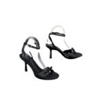 French Satin High Heels Sandals Women's Summer 2023 New Niche High-end High-end One-toe Open-toe Sandals with Thin Heels for Women - Image 5