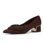 33912-213B Temperament, High-End, Versatile Thick Heel and Pointed Toe 2025 Autum New Niche Design Women's Shoes - Image 5