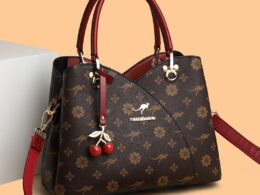 Kangaroo Genuine Leather Women's Bag, Atmospheric Handbag, 2025 New Style, Middle-Aged Mother Bag, Versatile Shoulder Crossbody Bag