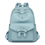 Women's Pu Small Backpack 2025 New Fashion Korean Style Trendy Student Backpack Simple and Elegant Travel Bowknot - Image 5