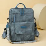 2025 New Women's Backpack Japanese Bag Single Shoulder Bag Cross-Border Fashion Women's Casual Travel Retro Pu Cross-Border - Image 2