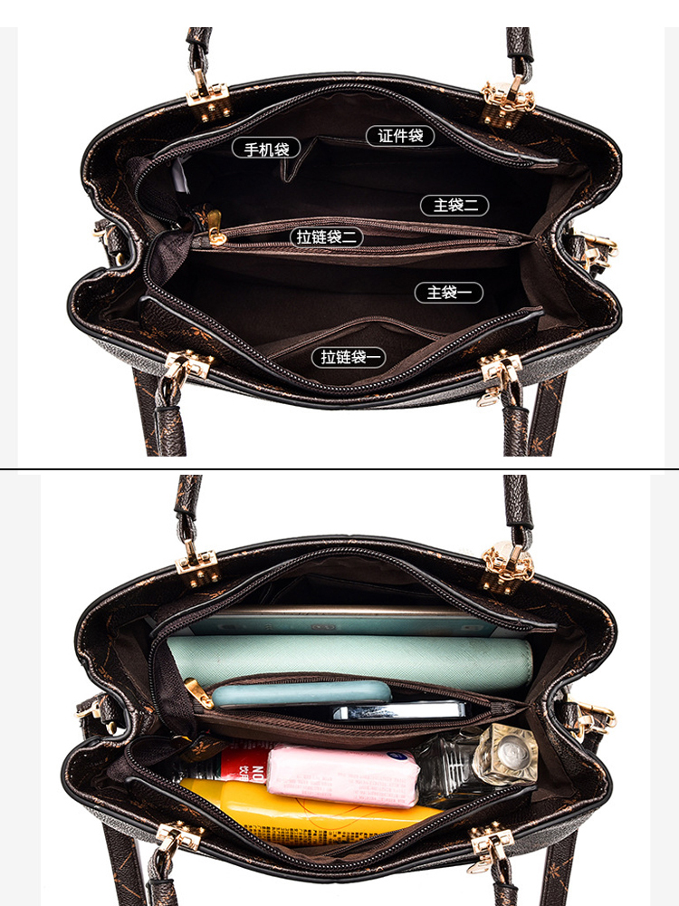 Elegant Middle-Aged Mother's Bag, Women's Handbag, Large Capacity for Commuting, 2026 New Fashion Versatile Crossbody Tote Bag - Image 3