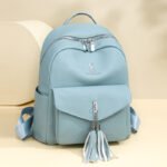 Retro Trendyy Backpack Women's Tassel Decoration Large Capacity Backpack 2025 New European and American Travel Commuter School Bag - Image 4