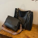 Two-piece Large Capacity Bag Women's 2024 New Fashion Commuter Handbag Simple Casual Shoulder Tote Bag for Women - Image 3