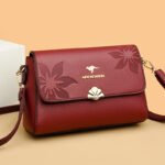 Brand Genuine Leather Embossed Small Square Bag for Women 2026 New Crossbody Bag Elegant Middle-Aged and Elderly Mother Bag Soft Leather Shoulder Bag - Image 3