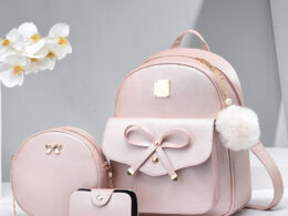 Foreign Trade Hot-Selling Three-Piece Set of Crossbody Bags for Women 2025 New Versatile Casual Backpack for Women Pu Fashion School Bag for Middle School Students
