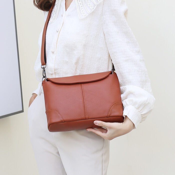 Bags for Women 2026 New Fashion Crossbody Shoulder Bags for Women Cross-Border Bags for Middle-Aged Mothers Soft Leather Small Square Bags - Image 2
