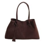 Cross-Border Retro Shoulder Bag Women's Suede Frosted Tote Bag Large Capacity Work Commuting High-End Armpit Shoulder Bag - Image 5