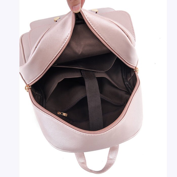 Foreign Trade Hot-Selling Three-Piece Set of Crossbody Bags for Women 2025 New Versatile Casual Backpack for Women Pu Fashion School Bag for Middle School Students - Image 5