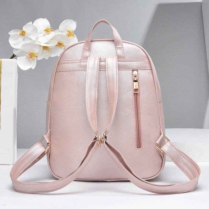 Foreign Trade Hot-Selling Three-Piece Set of Crossbody Bags for Women 2025 New Versatile Casual Backpack for Women Pu Fashion School Bag for Middle School Students - Image 3