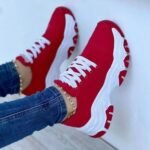 sneaker women's 2024 new foreign trade plus size Europe and the United States thick-soled color matching casual low-top sports shoes manufacturers direct supply - Image 4