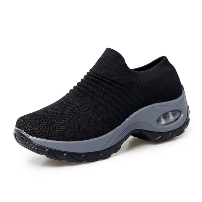 Spring Women's Shoes, Sneakers, Women's Travel Hiking Shoes, Casual Height-Increasing Air-Cushion Outdoor Shoes, Rocking Shoes, Soft-Soled Air-Cushion Shoes - Image 4