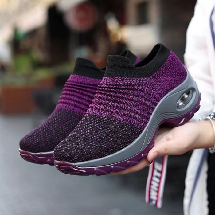 Spring Women's Shoes, Sneakers, Women's Travel Hiking Shoes, Casual Height-Increasing Air-Cushion Outdoor Shoes, Rocking Shoes, Soft-Soled Air-Cushion Shoes - Image 3