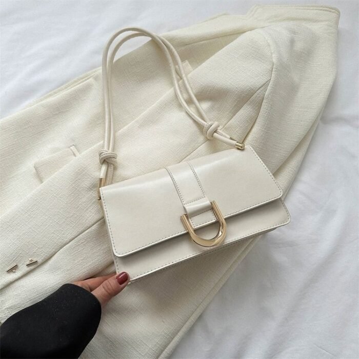 New Textured Women's Bag 2024 Spring New Arrival Belt Buckle Fashionable Stylish Small Square Bag Casual Shoulder Small Crossbody Bag - Image 3