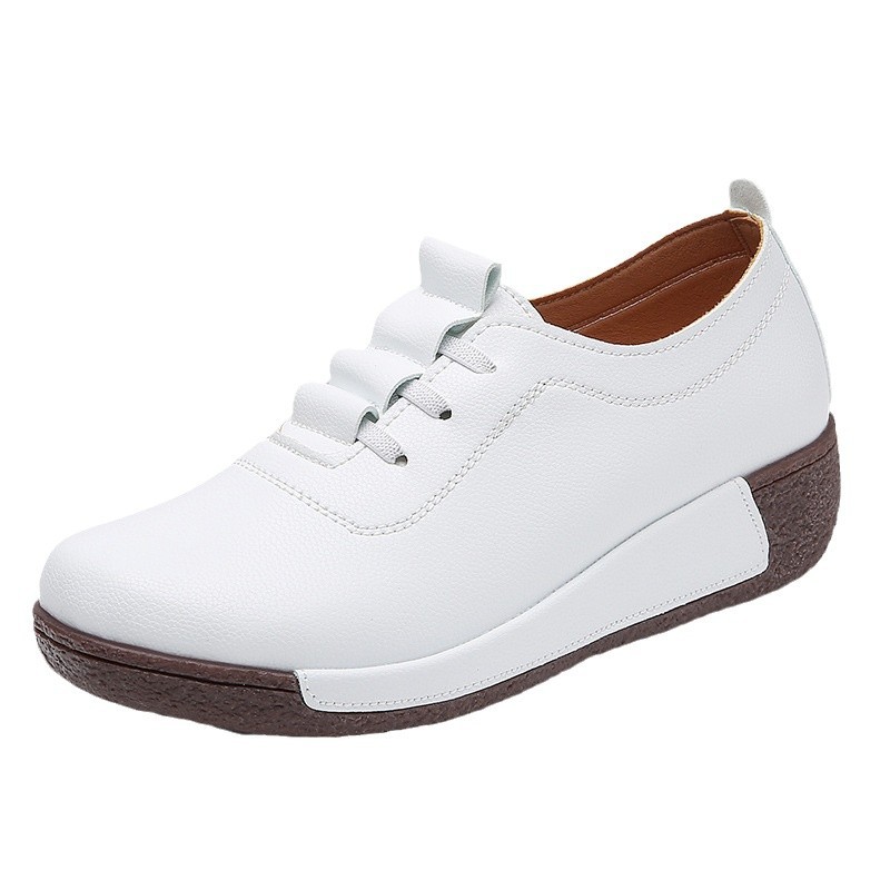 Autumn 2024 New Arrival Rocking Shoes Women's Korean Style Leg Moms Shoes Thick-soled Casual Women's Single-layer Shoes All-match Platform Shoes - Image 5