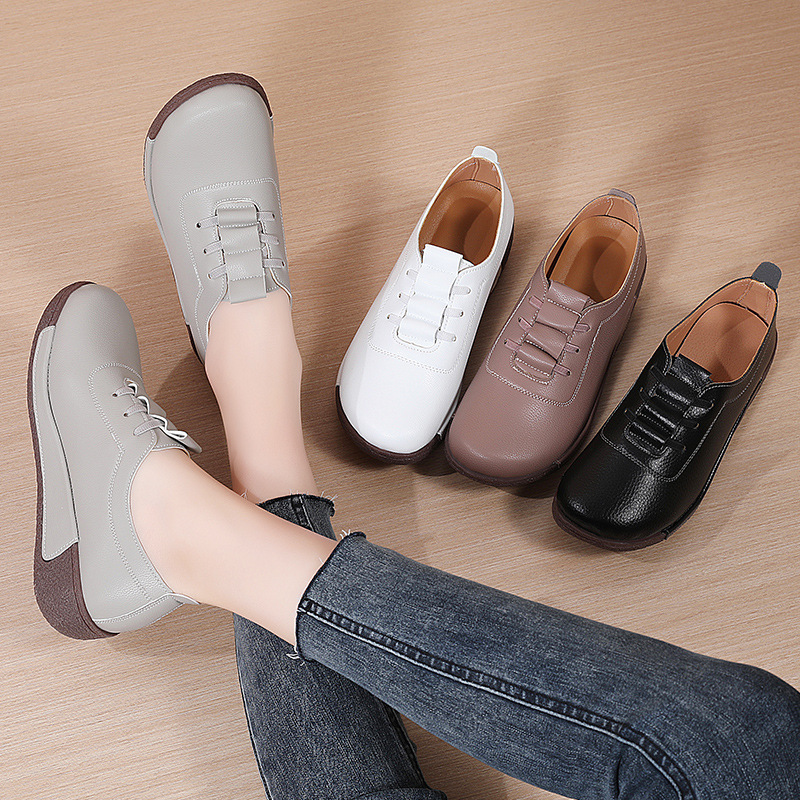 Autumn 2024 New Arrival Rocking Shoes Women's Korean Style Leg Moms Shoes Thick-soled Casual Women's Single-layer Shoes All-match Platform Shoes - Image 4