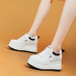 Small Shoes Women's 2025 Spring New Inner Height Women's Shoes 8cm Small White Shoes Platform Shoes Casual White Shoes - Image 5