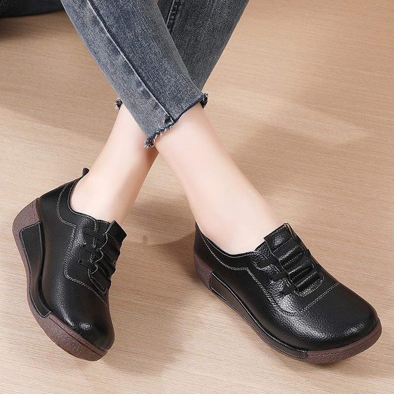 Autumn 2024 New Arrival Rocking Shoes Women's Korean Style Leg Moms Shoes Thick-soled Casual Women's Single-layer Shoes All-match Platform Shoes - Image 2