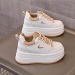 Small Shoes Women's 2025 Spring New Inner Height Women's Shoes 8cm Small White Shoes Platform Shoes Casual White Shoes - Image 3