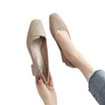 Spring and Autumn New Four Seasons Shoes Soft Sole Middle-aged and Elderly Women's Shoes Thick Heel Shoes for Mother British-style Comfortable Casual Leather Shoes for Work - Image 5