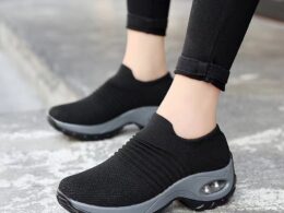 Spring Women's Shoes, Sneakers, Women's Travel Hiking Shoes, Casual Height-Increasing Air-Cushion Outdoor Shoes, Rocking Shoes, Soft-Soled Air-Cushion Shoes