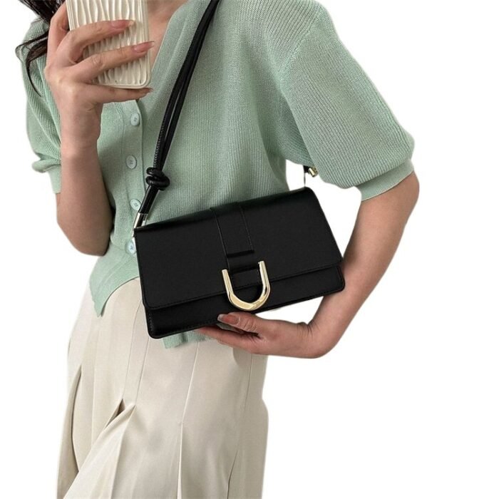 New Textured Women's Bag 2024 Spring New Arrival Belt Buckle Fashionable Stylish Small Square Bag Casual Shoulder Small Crossbody Bag - Image 5