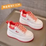Small Shoes Women's 2025 Spring New Inner Height Women's Shoes 8cm Small White Shoes Platform Shoes Casual White Shoes - Image 2