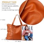 Genuine Leather Large Capacity Tote Bag – First-Layer Cowhide Shoulder & Commuter Bag for Women - Image 2