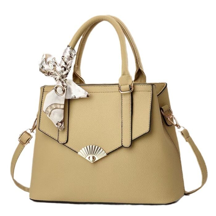 New Women's Solid Color Handbag – Lock Closure, Diagonal Texture, Versatile Casual Shoulder Bag – Imported - Image 5