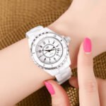 Authentic White Ceramic Women's Watch – Waterproof, Luminous, Fully Automatic, Fashionable & Versatile.