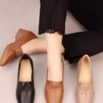 Soft Leather Women's Black Wedge Shoes – Thick & Middle Heel, Pointed Toe, Shallow Mouth, Moms Shoe - Image 3