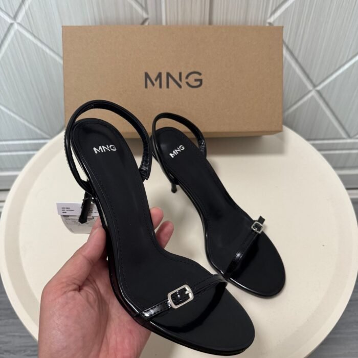 Women's Black High-Heeled One-strap Buckle Back-strap Sandals – Versatile Summer - Image 3