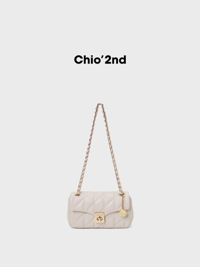 Nanfeng Chio2Nd Pearl Era Small Square Chain Bag – Diamond Pattern Women's Single-Shoulder Crossbody Bag - Image 5